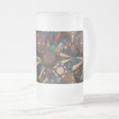 冷えたアクア「古代の先住民の歴史物語」霜 フロストグラスビールジョッキ (正面右)