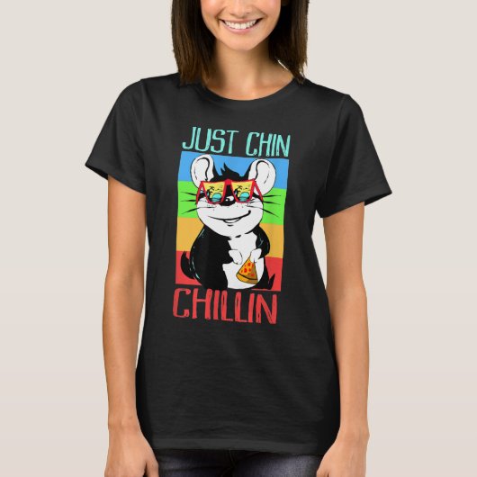 冷えたチンチラでチリンを冷やす Tシャツ (正面)