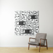 冷えたナマケモノ：かわいい動物のパターン。 タペストリー (インサイチュ(横))