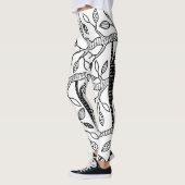 冷えたナマケモノ：かわいい動物のパターン。 レギンス (左)