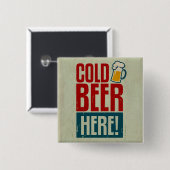 冷えたビール 缶バッジ (正面&裏面)