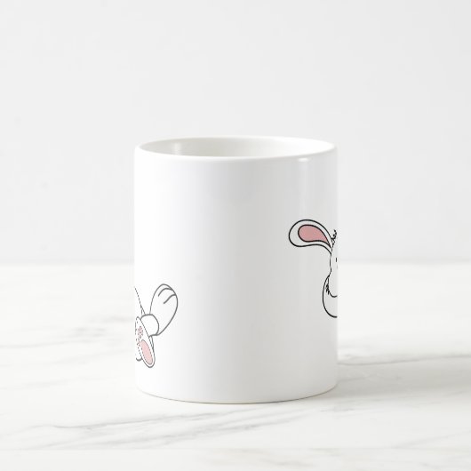 冷えるかわいいイースターのウサギ コーヒーマグカップ (中央)