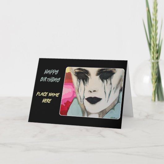 『冷え絵を描て』は サンキューカード (正面)