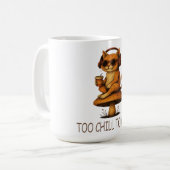 冷え過気にぎ- Lo-Fi Cat on Mathes コーヒーマグカップ (正面左)