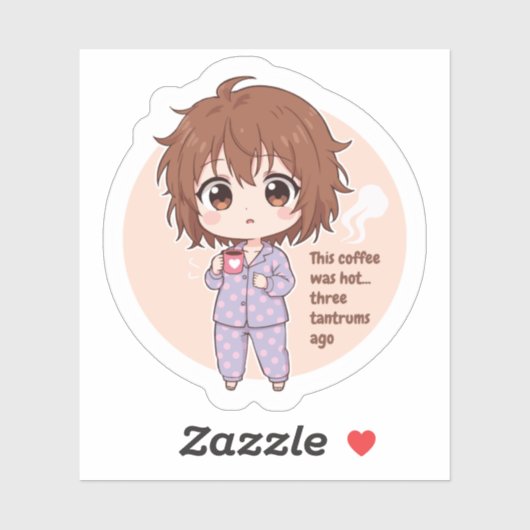 冷おもしろい冷コーヒー母引用文シール シール (シート)