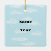 冷おもしろい天予報クリスマス飾り セラミックオーナメント (裏面)