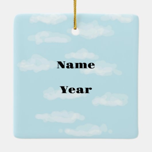 冷おもしろい天予報クリスマス飾り セラミックオーナメント (裏面)