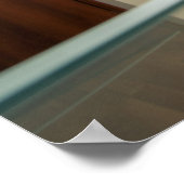 冷おもしろい蔵庫見学の女の子 ポスター (角)