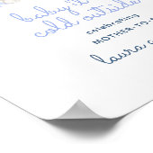 冷たいアウトウォーター色の冬の赤ちゃんシャワー ポスター (角)