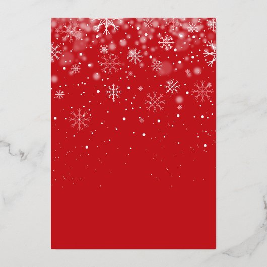 冷たいアウトサイドフォトフォイル誕生のお知らせ 箔シーズンカード (裏面)