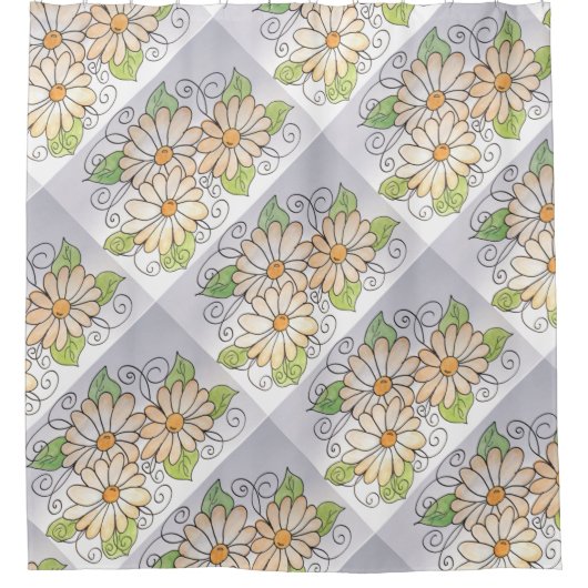 冷たいオレンジ シャワーカーテン (正面)