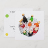 冷たいソーダボトルを楽しむ時間のご案内 招待状 (正面/裏面)