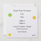 冷たいソーダボトルを楽しむ時間のご案内 招待状 (裏面)