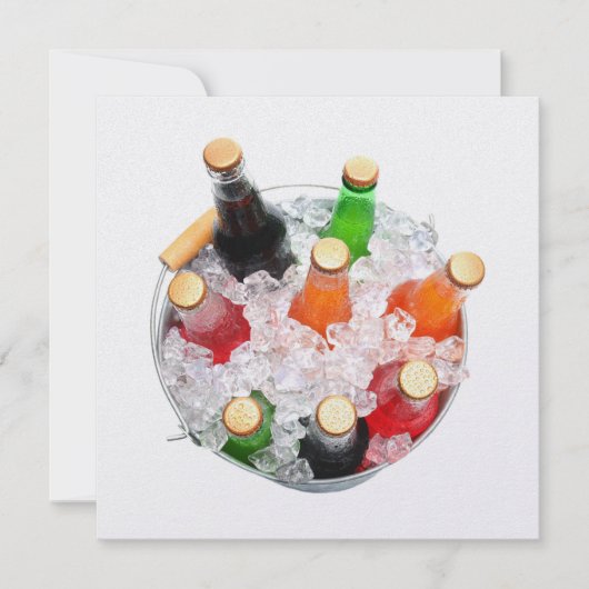 冷たいソーダボトルを楽しむ時間のご案内 招待状 (正面)