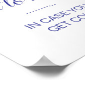 冷たいネイビーブルーの毛布結婚を手に入れた場合 ポスター (角)