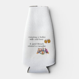 冷たいビールと良い友達とキャンプが上手 ボトルクーラー