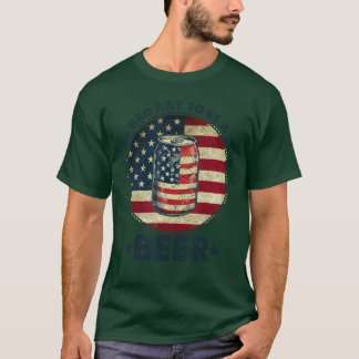 冷たいビールになるには最悪の日 ヴィンテージUSフラグ 4t Tシャツ