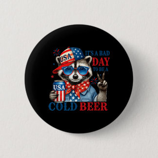 冷たいビールになるには最悪の日 4th July フェラルフラグ 缶バッジ