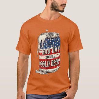 冷たいビールにゃ悪い日だぜ アメリカ国旗 ヴィンテージ 4t tシャツ
