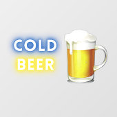 冷たいビールのコンビニ ガソリンスタンド ウィンドウサイン (シート)