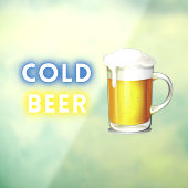 冷たいビールのコンビニ ガソリンスタンド ウィンドウサイン (シート3)