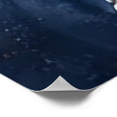 冷たいビールを宇宙 | AIアートポスター ポスター (角)