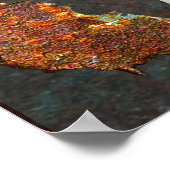 冷たいビールヴィンテージの看板さびたレトロな遺跡破壊 ポスター (角)