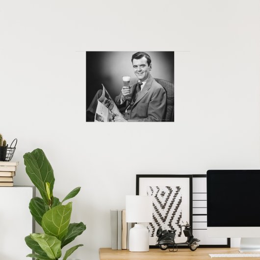 冷たいビール ポスター (ホームオフィス)