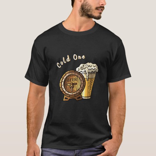 冷たいビールTシャツ Tシャツ (正面)
