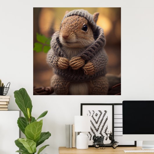 冷たいリス ポスター (ホームオフィス)