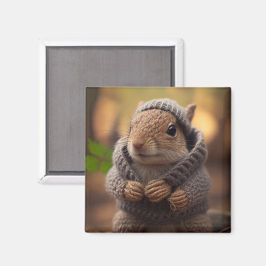 冷たいリス マグネット (正面/裏面)