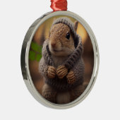 冷たいリス メタルオーナメント (右)