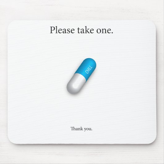 冷たい丸薬 マウスパッド (正面)