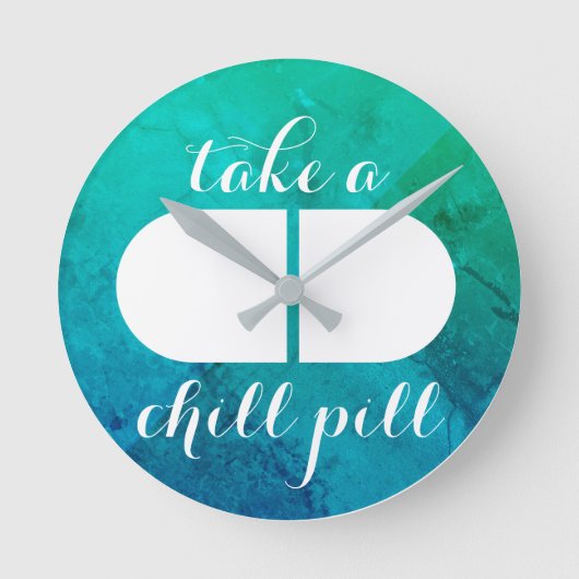 冷たい丸薬 ラウンド壁時計 (正面)