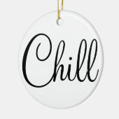 冷たい円形のオーナメント セラミックオーナメント (左)