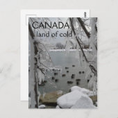 冷たい冬のカナダの土地 ポストカード (正面/裏面)