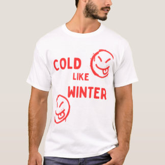 冷たい冬のデザインシャツ Tシャツ