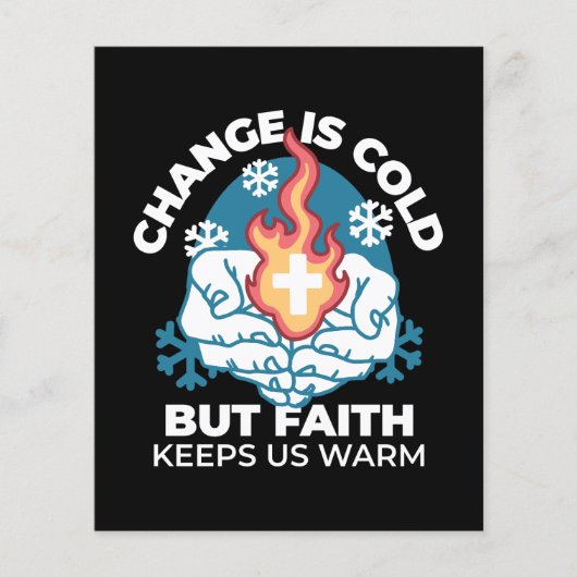 冷たい変化、信仰の火 – クリスチャンやる気を起こさせるス (正面)