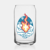 冷たい変化、信仰の火 – クリスチャンやる気を起こさせるス ガラス缶 (正面)