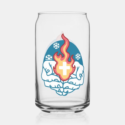 冷たい変化、信仰の火 – クリスチャンやる気を起こさせるス ガラス缶 (裏面)