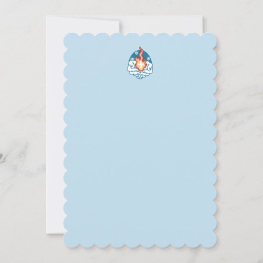 冷たい変化、信仰の火 – クリスチャンやる気を起こさせるス サンキューカード (裏面)