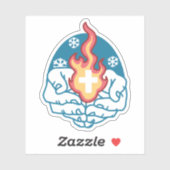 冷たい変化、信仰の火 – クリスチャンやる気を起こさせるス シール (シート)