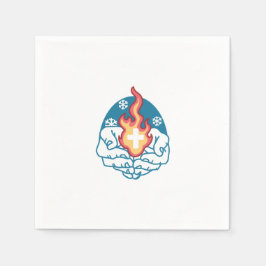 冷たい変化、信仰の火 – クリスチャンやる気を起こさせるス スタンダードカクテルナプキン