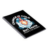 冷たい変化、信仰の火 – クリスチャンやる気を起こさせるス ノートブック (右側)