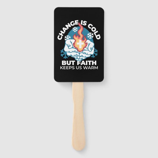 冷たい変化、信仰の火 – クリスチャンやる気を起こさせるス ハンドファン (裏面)