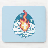 冷たい変化、信仰の火 – クリスチャンやる気を起こさせるス マウスパッド (正面)