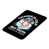 冷たい変化、信仰の火 – クリスチャンやる気を起こさせるス マグネット (左側)