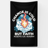 冷たい変化、信仰の火 – クリスチャンやる気を起こさせるス 横断幕 (縦)