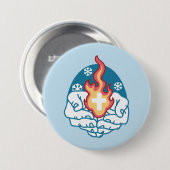 冷たい変化、信仰の火 – クリスチャンやる気を起こさせるス 缶バッジ (正面&裏面)