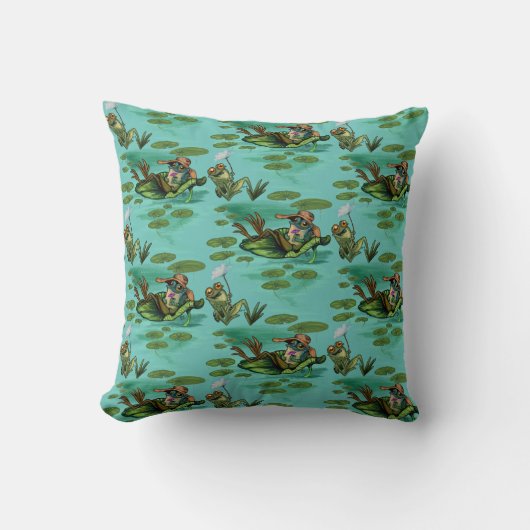 冷たい夏のカエル クッション (正面)